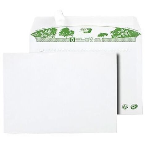 Enveloppe 162 x 229 mm ERAPURE 80 g sans fenêtre - Boîte de 200