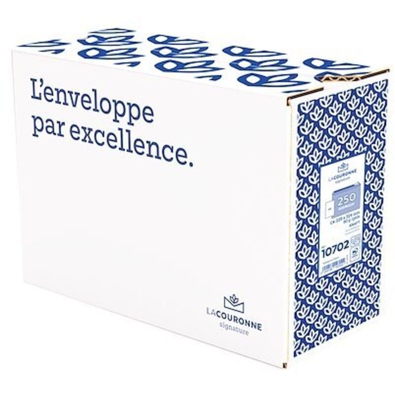 Enveloppe grand format 229 x 324 mm kraft La Couronne 100gr sans fenêtre - boite de 250