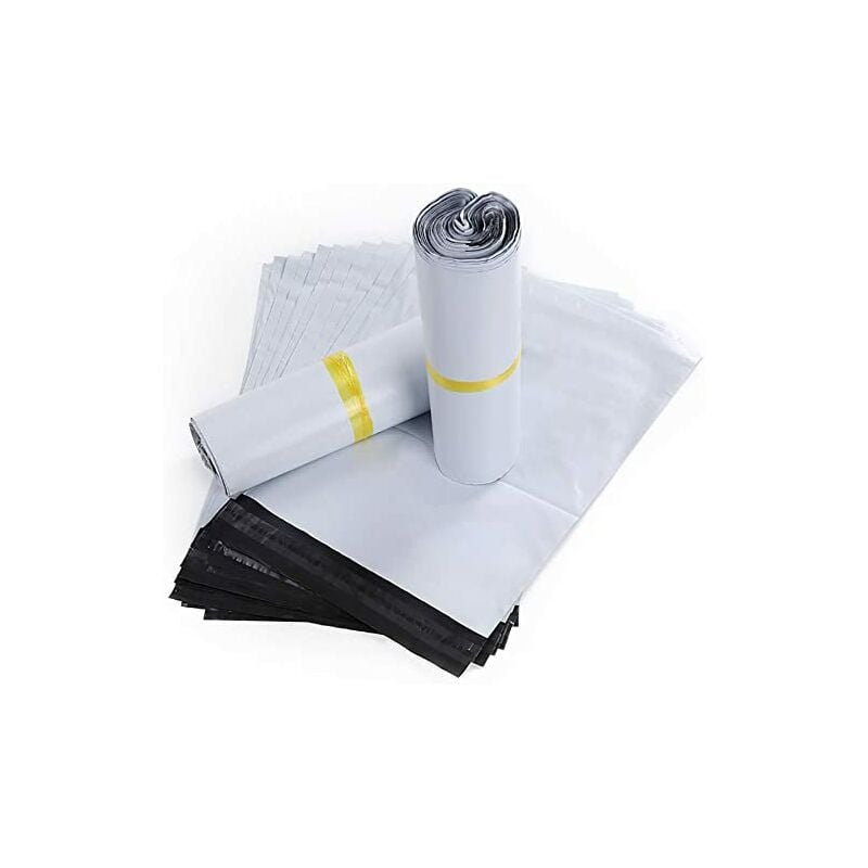 Groofoo - Enveloppe Plastique Expedition Lot de 100 pièces Sacs 17 x 30 cm Conditionnements Plastique Polystyrène Pochettes