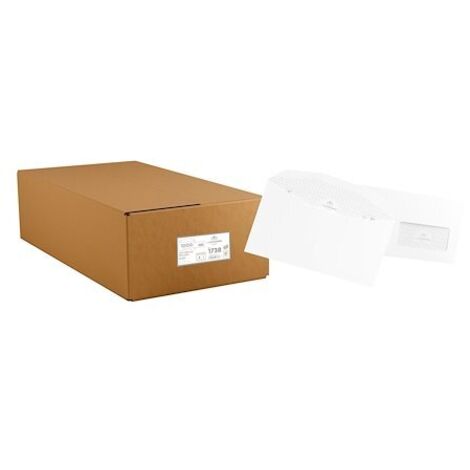 Enveloppe pour mise sous pli automatique 115 x 225 mm La Couronne 80 g avec fenêtre 45 x 100 mm blanche - Boîte de 1000