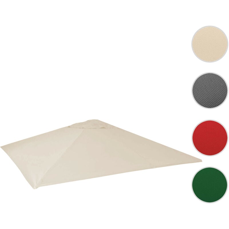 Mendler - Enveloppe pour parasol gastronomie HWC-D20, enveloppe de rechange, 5x5m (Ø7,2m) polyester - anthracite