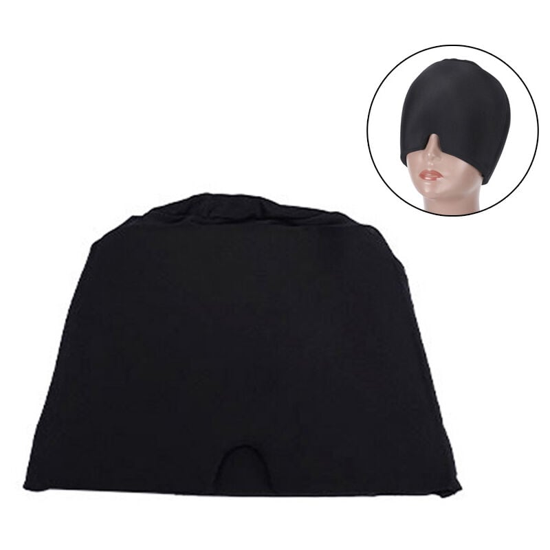 Yzmrbdqc - Enveloppement de tête de glace de migraine, chapeau de soulagement de mal de tête pour le masque d'yeux de mal de tête pour les yeux