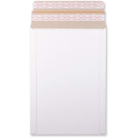 Enveloppes 334 x 234 mm en carton ondulé blanc, lot de 10