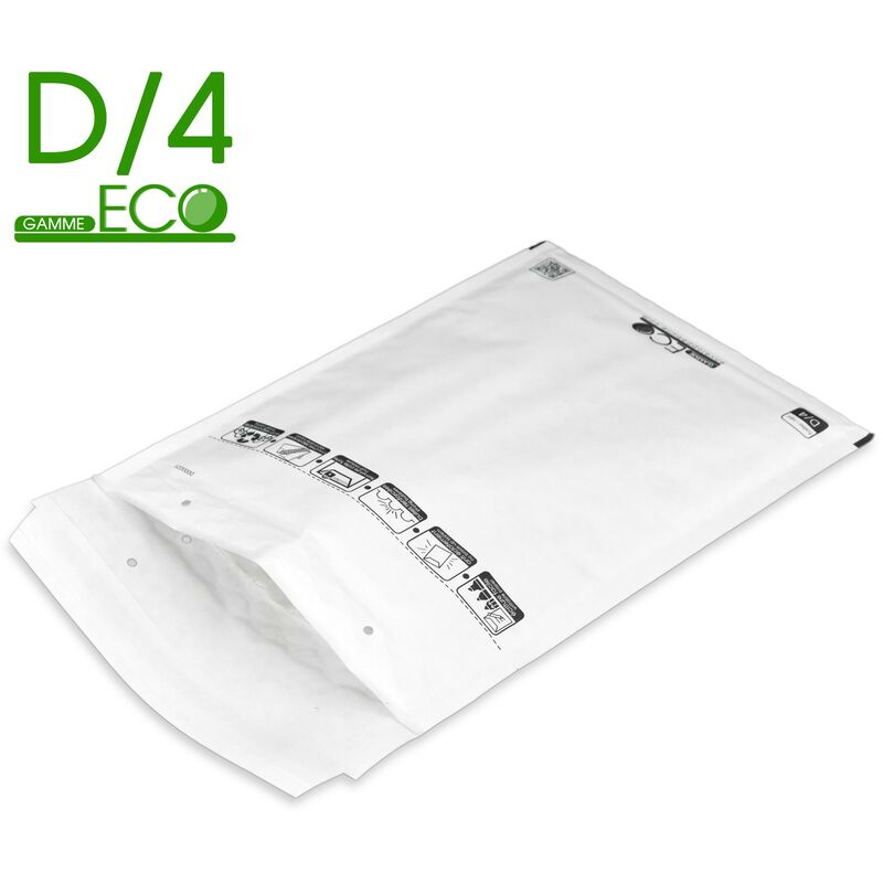 Lot de 100 Enveloppes à bulles eco D/4 format 180x260 mm