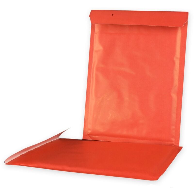 Lot de 50 Enveloppes à bulles ECO D/4 ROUGES format 180x260 mm