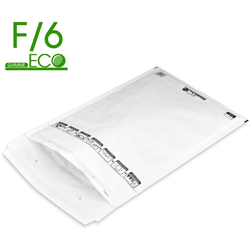 Lot de 100 Enveloppes à bulles eco F/6 format 220x340 mm