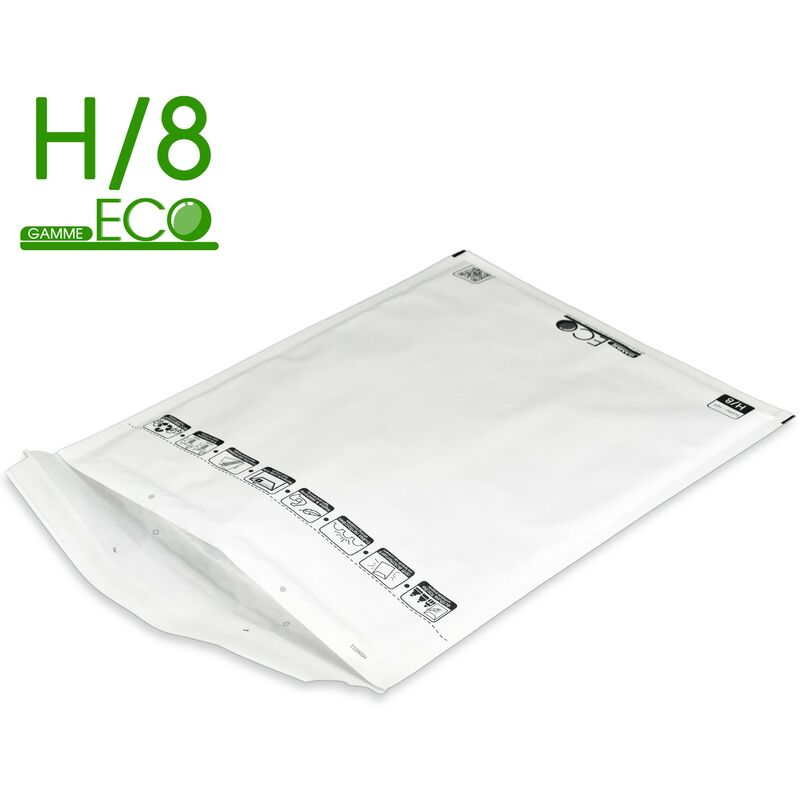 Lot de 100 Enveloppes à bulles eco H/8 format 270x360 mm