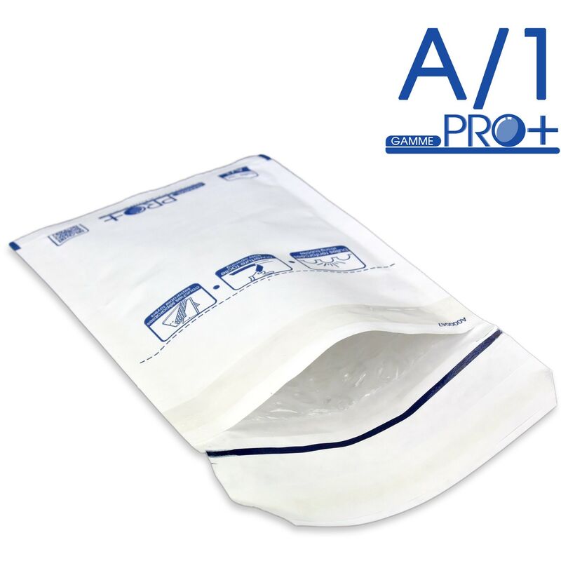 Lot de 50 Enveloppes à bulles pro blanches A/1 format 90x165 mm