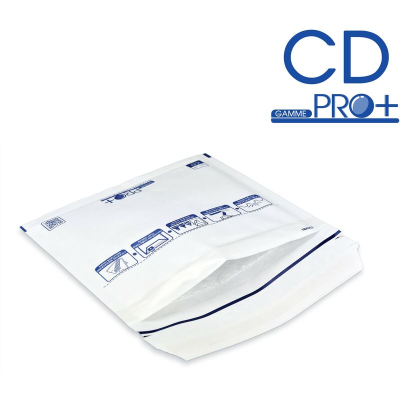 Lot de 200 Enveloppes à bulles PRO BLANCHES CD format 145x175 mm