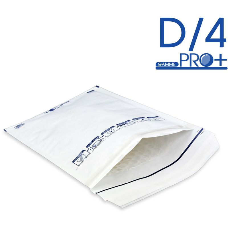 Lot de 50 Enveloppes à bulles pro blanches D/4 format 170x265 mm