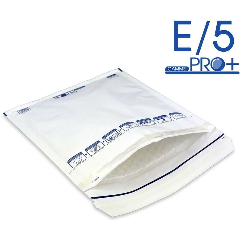 Lot de 100 Enveloppes à bulles pro blanches E/5 format 210x265 mm