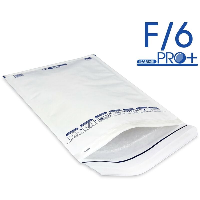 Lot de 200 Enveloppes à bulles pro blanches F/6 format 210x335 mm