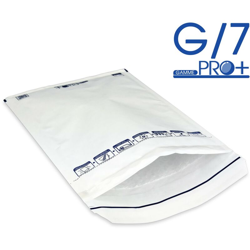 Lot de 100 Enveloppes à bulles pro blanches G/7 format 230x335 mm