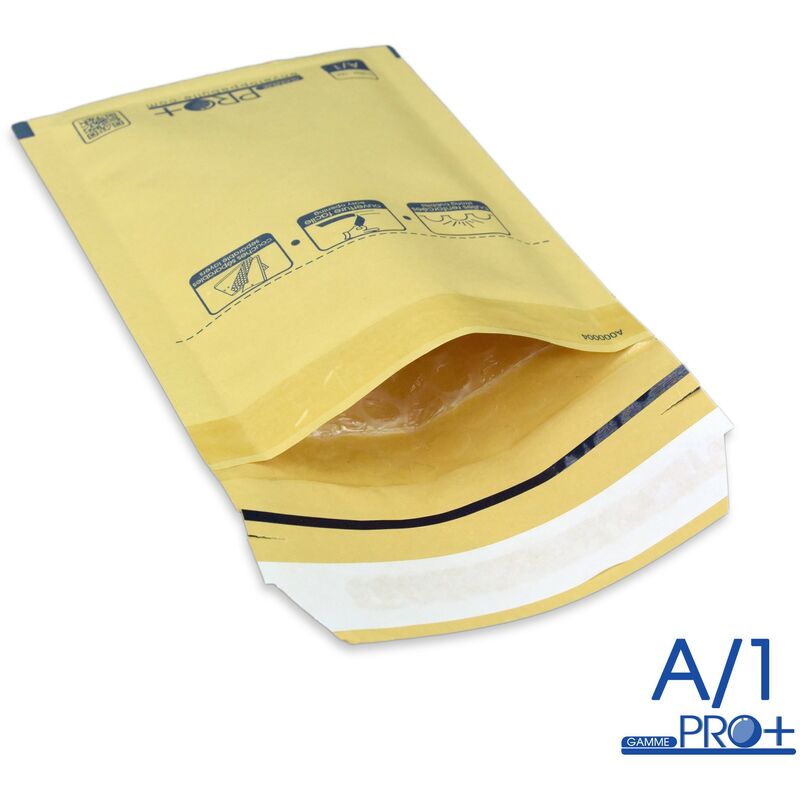 Lot de 400 Enveloppes à bulles pro marron A/1 format 90x165 mm