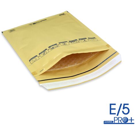 Lot de 1000 Enveloppes à bulles PRO MARRON E/5 format 210x265 mm