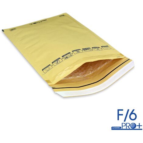 Lot de 10 Enveloppes à bulles PRO MARRON F/6 format 210x335 mm