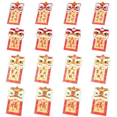 Enveloppes rouges chinoises porte-bonheur pour le Nouvel An chinois (Fête du Printemps)