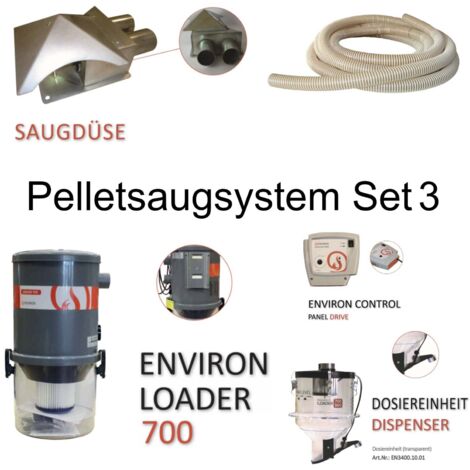 Environ Pelletsaugsystem Set 3 - Pellet entnahme durch Saugdüse