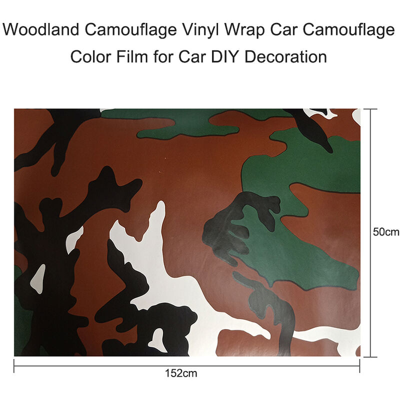 

Envoltura de vinilo de camuflaje de bosque, película de Color de camuflaje para coche, pegatina de cambio de Color, película de liberacion de aire