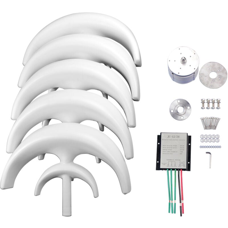 Éolienne 12 V 1200 W avec contrôleur de chargeur 5 lames Minitype lanterne éolienne kit générateur éolienne à énergie claire pour autoroutes