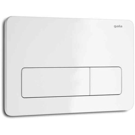 EON - Gala Plaque de toilette murale à double bouton-poussoir  Couleur: Chrome brillant