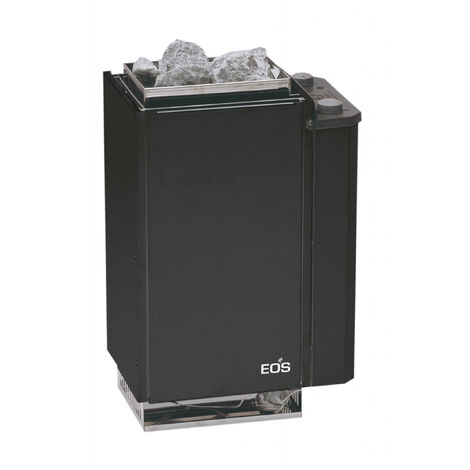 Eos M3 W 3,0 kW finnischer Saunaofen mit eingebauter Steuerung Wandofen Anthrazit-Perleffekt