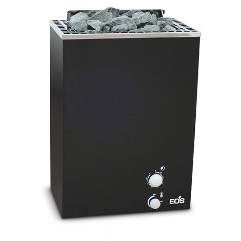 Eos Moment W Control 7,5 KW finnischer Saunaofen mit eingebauter Steuerung schwarz