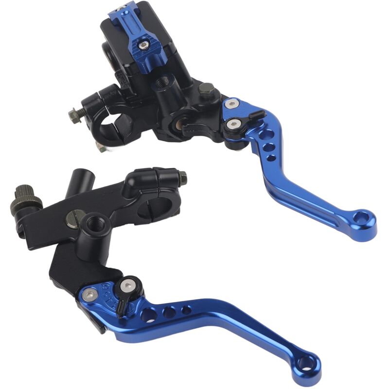 Image of Eosnow 1 Paar 7/8"(22mm) Universal-Motorrad-Bremskupplungs-Hauptzylinder-Reservoirhebel Blau