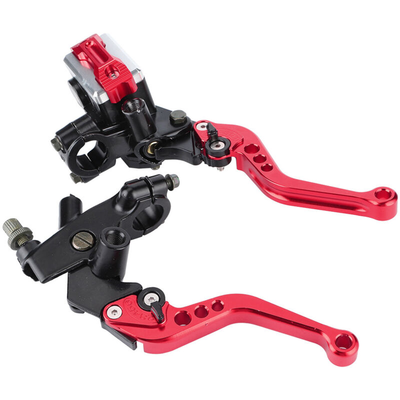 Image of Eosnow 1 Paar 7/8"(22mm) Universal-Motorrad-Bremskupplungs-Hauptzylinder-Reservoirhebel Rot