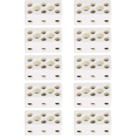 Eosnow 10 connettori per cavo in ceramica a 3 vie 24A, resistenti alle alte temperature