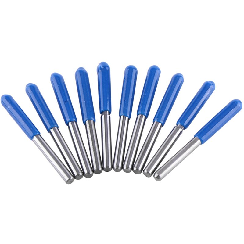 Eosnow - 10 pièces 3.175mm fraise cnc fraise outils de coupe doubles cannelures droites