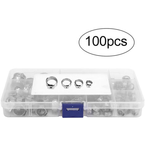 Eosnow 100pcs en acier inoxydable à oreille à oreille à serrage