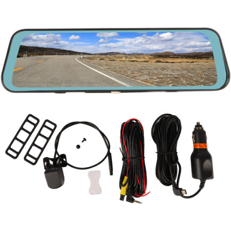 Eosnow 10in Rétroviseur Dash Cam Vision Nocturne Avant Arrière Caméra Image de Recul Conduite Enregistreur Vidéo