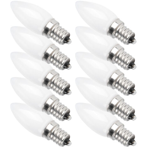 Eosnow 10pcs Mini E12 LED Candelabra -Glühbirnen 1,5 W AC 230 V für Home Car Cabinet Hotel Beleuchtung