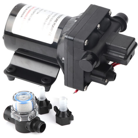 Eosnow 12-V-Wasserpumpe, vier Kammermembran Original Standard Caravan Pumpe Environment-freundlich für Wohnmobile