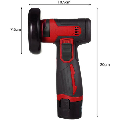 Eosnow 12V Akku-Winkelschleifer-Set, 76-mm-Schleifscheibe, mit 2 x 1300-mAh-Lithium-Ionen-Akkus und Ladegerät, ergonomischer Tastenanordnung, 6 Trennscheiben im Lieferumfang enthalten