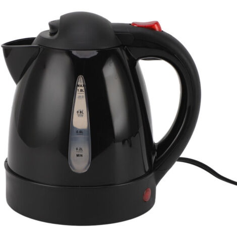 Eosnow 150W 1L Black Road Wasserkocher, Warmwasserboiler, Edelstahl-Innenverkleidung, automatische Abschaltung, Teekessel, 12V Kfz-Zigarettenanzünderbuchse für Limousinen und SUVs