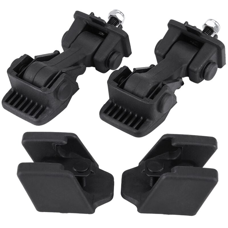 Eosnow - 2 jeux de loquets de sécurité et supports de capot pour Jeep Wrangler tj 97-06 55176636AD 55395652AC