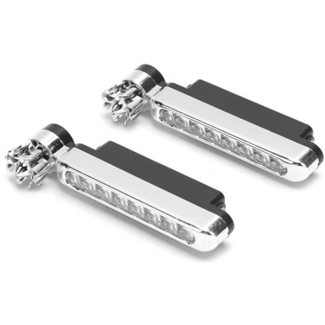 Eosnow - 2 luces diurnas universales de 8 LED para coche, alimentadas por energía eólica, accesorio auxiliar
