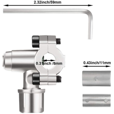 Eosnow 2-piece drilling tap kit, compatible with 1/4", 5/16" and 3/8" outside diameter hoses, for automotive air conditioning refrigerant filling, to be connected only to