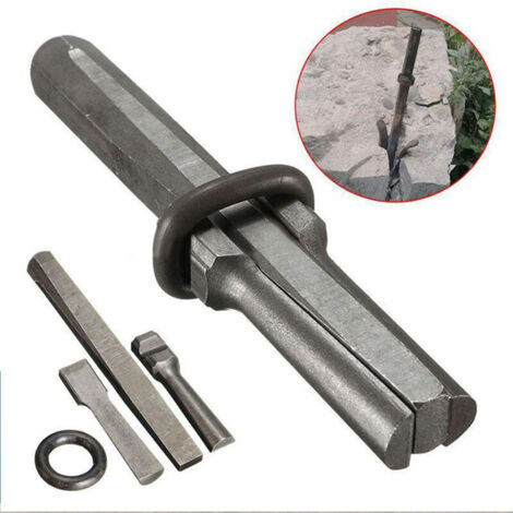 Eosnow 2 Pieces Heavy Duty 14mm Splitting Wedges for Rock and Stone - High Speed Steel Splitting Tool