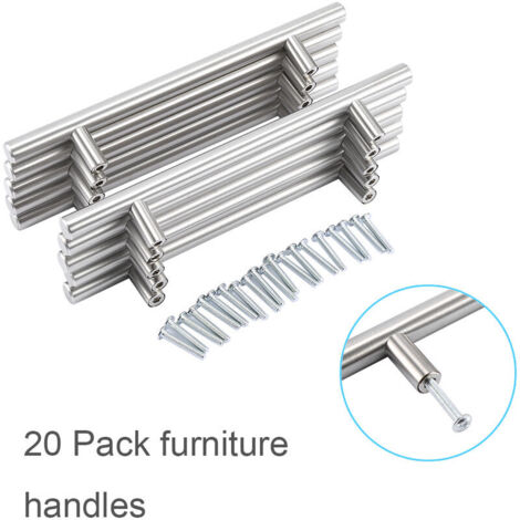Eosnow 20 pieces/pack 200mm furniture T-bar handle pull knob kitchen door cabinet knobs