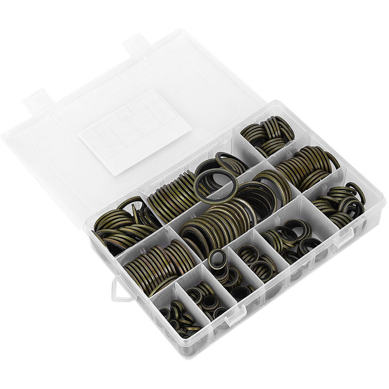 240 pièces 6  8  10  12  14  16  18  20  22  24  27  30mm joint en caoutchouc métallique bague d'étanchéité bouchon de vidange jeu de