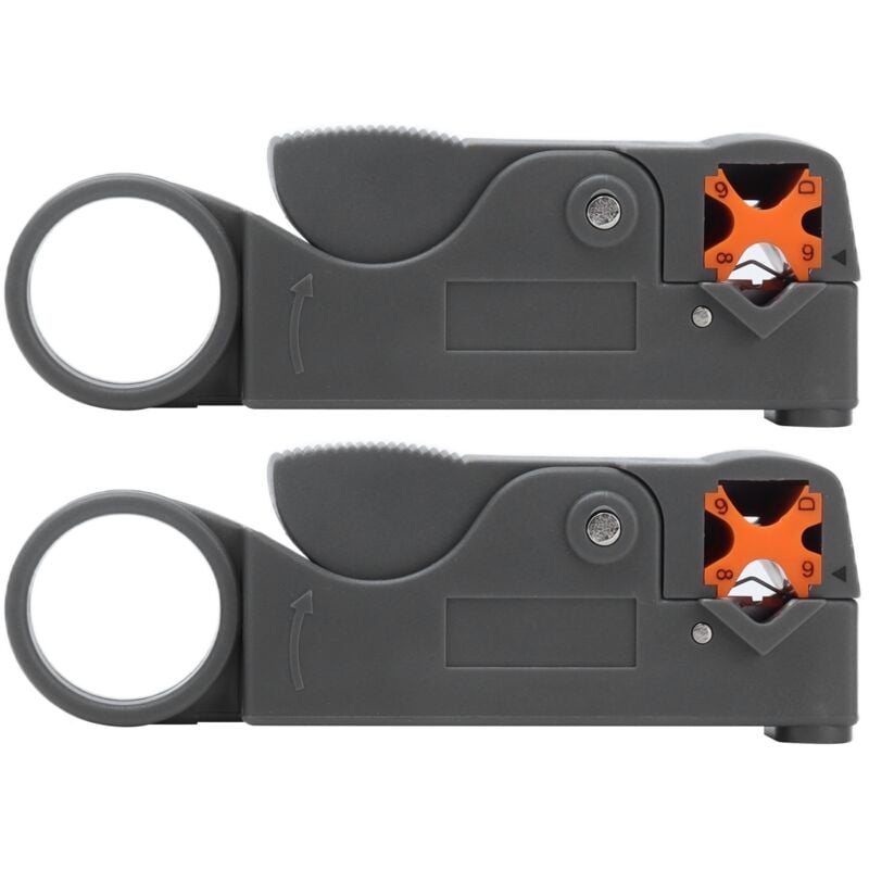 Image of Eosnow - 2pcs Drahtstripper Doppelblatt Design Koaxial Kabel Striping Tool Set Kit Kit