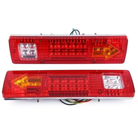 Eosnow 2x12V 19 LED Rücklicht/Bremslicht/Blinker für Auto/LKW, Rot