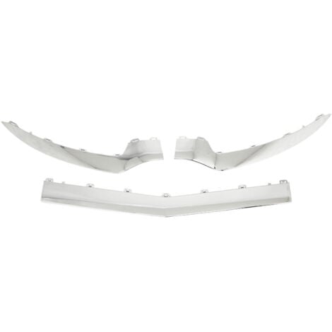 Eosnow 3-teiliger Ersatz für die untere Zierleiste der vorderen Stoßstange in glänzendem Chrom für Mercedes-Benz E-Klasse C207 Coupe AMG Line Facelift 2014-2017