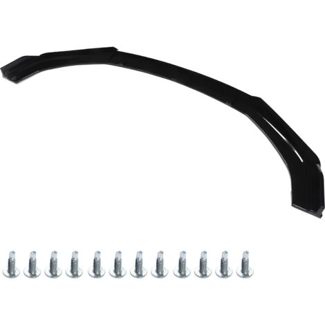 Eosnow 3-teiliges Frontstoßstangen-Lippensplitter-Set, glänzendes Schwarz, hohe Zähigkeit, universelles Frontspoiler-Körper-Set