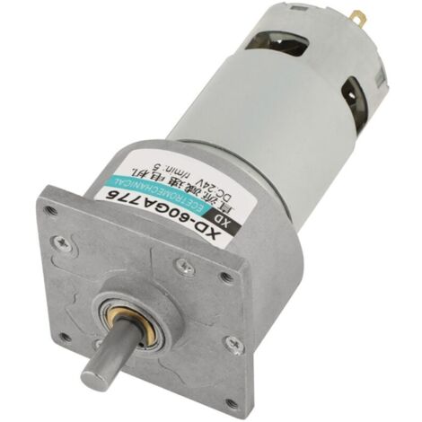 Eosnow 35W DC-Mikromotor mit Metallgetriebe, Drehzahl einstellbar, Rechts-/Linkslauf (24V, 5 U/min)