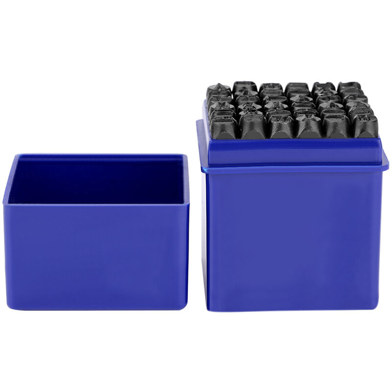 Eosnow - 36 pièces 6mm en acier au carbone numéro/lettre majuscule timbre ensemble de poinons pour métal bois cuir plastique