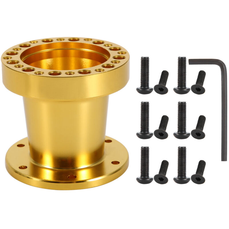 Image of Eosnow 3inch Universal Auto Lenkrad -Hub Aluminium -Abstandshalter -Adapter -Kit (Gold)